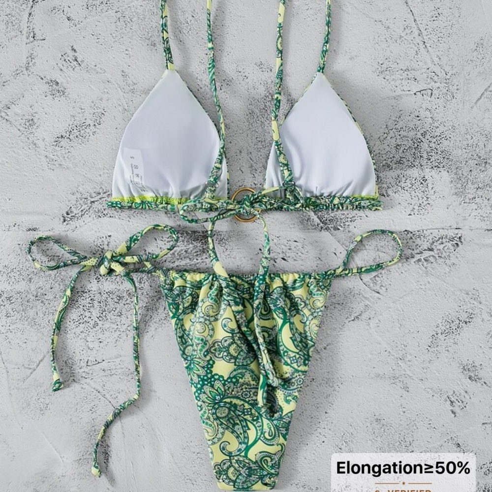 Green string bikini - Picture 5 of 6
